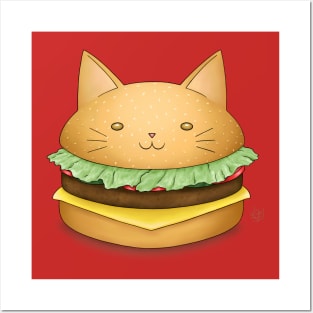 Burguer Cat Posters and Art